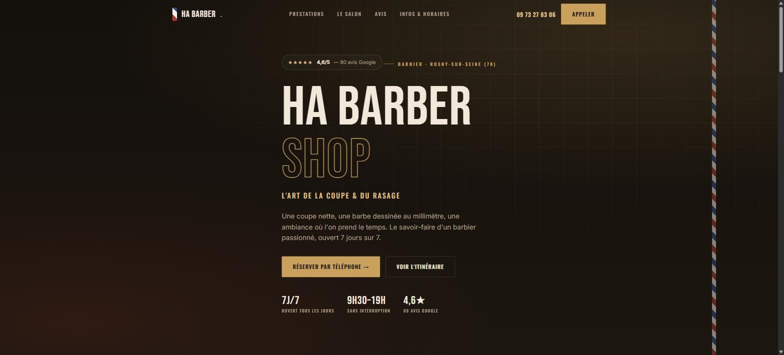 Preview of the Ha Barber Shop project
